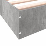 vidaXL Cadre de lit gris béton 100x200 cm bois d'ingénierie