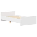 vidaXL Cadre de lit sans matelas blanc 75x190 cm bois d'ingénierie