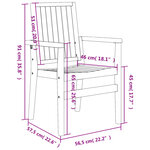 vidaXL Chaises de jardin empilables lot de 2 56 5x57 5x91 cm bois teck