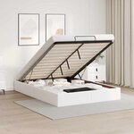 vidaXL Cadre de lit ottoman sans matelas blanc 140x190 cm similicuir