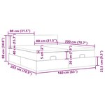 vidaXL Cadre de lit ottoman avec matelas rose 160x200 cm velours