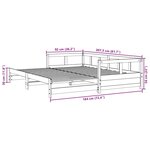 vidaXL Lit de jour sans matelas blanc 90x200 cm bois de pin massif