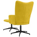 vidaXL Chaise de relaxation avec tabouret Jaune moutarde Velours