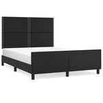 vidaXL Cadre de lit sans matelas noir 140x190 cm similicuir