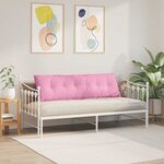 vidaXL Coussin de Dos Rose 160 x 19 x 50 cm tissu