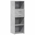 vidaXL Buffet haut gris béton 40x42 5x124 cm bois d'ingénierie