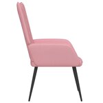 vidaXL Chaise de relaxation Rose Velours