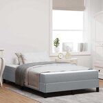 vidaXL Lit à ressorts avec matelas Gris clair 120 x 200 cm tissu