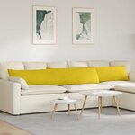 vidaXL Coussins de canapé 2 Pièces Jaune 200 x 40 cm