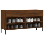 vidaXL Banc à chaussures chêne marron 102x35x55 cm bois d'ingénierie