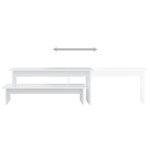 vidaXL Meuble TV Blanc 180x30x43 cm Aggloméré