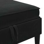 vidaXL Pouf avec Rangement Noir Velours