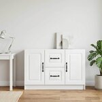 vidaXL Buffet Blanc 89 x 34 5 x 57 cm Bois d'ingénierie