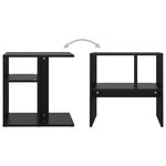 vidaXL Table d'appoint Noir 50x30x50 cm Bois d’ingénierie