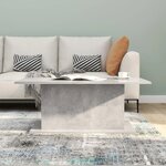 vidaXL Table basse gris béton 102x55 5x40 cm bois d'ingénierie