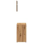 vidaXL Armoire de salle de bain avec miroir chêne artisanal