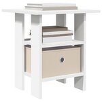 vidaXL Table de chevet 2 Pièces Blanc 41 x 40 x 45 cm Bois d'ingénierie