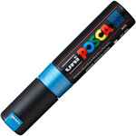 Marqueur Posca Bleu métal PC8K Pointe large biseautée