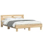 vidaXL Cadre de lit sans matelas chêne sonoma 140x200 cm