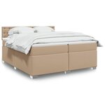 vidaXL Sommier à lattes de lit avec matelas Cappuccino 200x200 cm
