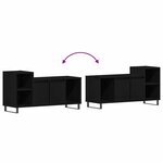vidaXL Meuble TV Chêne noir 100 x 35 x 55 cm Bois d'ingénierie