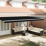 vidaXL Valance de Store pour Cadre de 6 m Noir 5.8x0.2 m