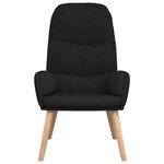 vidaXL Chaise de relaxation Noir Tissu