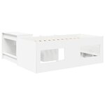 vidaXL Lit haut pour enfants avec bureau Blanc 90 x 190 cm