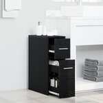 vidaXL Meuble de salle de bain fin Chêne noir 22 x 44 x 61.5 cm