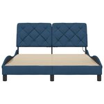 vidaXL Cadre de lit avec LED sans matelas bleu 140x190 cm tissu