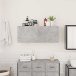 vidaXL Armoire murale de bain gris béton 100x25x40cm bois d'ingénierie