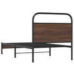 vidaXL Cadre de lit sans matelas 90x190cm chêne marron bois ingénierie