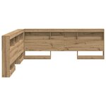 vidaXL Tête de lit de rangement avec étagère chêne artisanal 180 cm