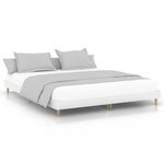 vidaXL Cadre de lit sans matelas blanc 120x200 cm bois ingénierie