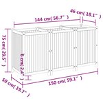 vidaXL Jardinière avec doublure 150x50x75 cm bois massif d'acacia