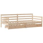 vidaXL Lit de jour avec tiroirs sans matelas 90x190 cm bois massif