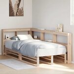 vidaXL Lit bibliothèque sans matelas 100x200 cm bois massif de pin