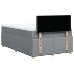 vidaXL Sommier à lattes de lit avec matelas Gris clair 120x200cm Tissu