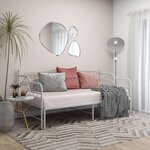 vidaXL Cadre de canapé-lit extensible Blanc Métal 90x200 cm