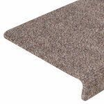 vidaXL Tapis d'escalier 15 Pièces Tissu aiguilleté 65x21x4 cm Crème