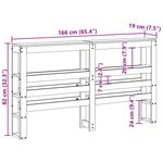 vidaXL Tête de lit avec étagères blanc 160 cm bois massif de pin