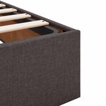 vidaXL Cadre de lit avec stockage Marron foncé 180 x 200 cm tissu