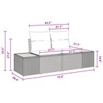 vidaXL Ensemble de salle à manger de jardin 5 pièces avec coussins en poly rotin beige et acacia
