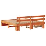vidaXL Cadre de lit Marron cire 200 x 200 cm Bois massif en pin