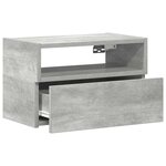 vidaXL Table de chevet murale gris béton 45x26x28 5 cm