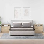 vidaXL Tables de chevet avec tiroir 2 Pièces chêne sonoma 51x31x47 cm