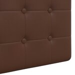 vidaXL Tête de lit suspendue Avec lumière LED Marron Simili cuir
