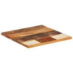 vidaXL Dessus de table carré 60x60 cm 25-27 mm Bois de récupération