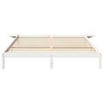 vidaXL Cadre de lit avec tables de chevet Blanc Blanc