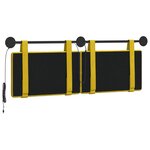 vidaXL Tête de lit suspendue Avec lumière LED Jaune Velours
